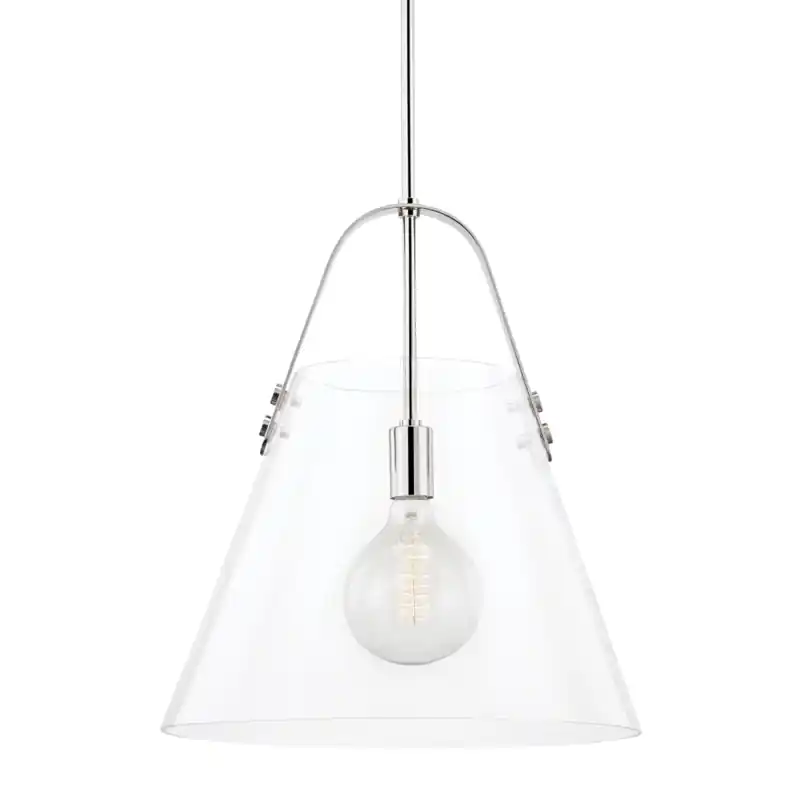 Karin 1 Light 17 inch Polished Nickel Pendant Ceiling Light, Extra Large Free Delivery