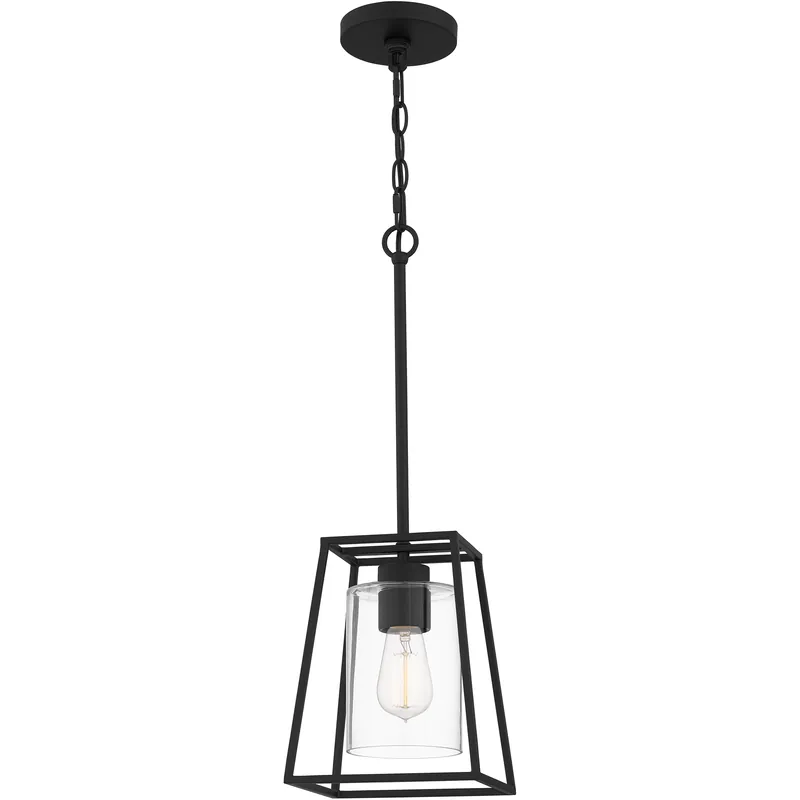 Final Sale Prescott 1 Light 8 inch Matte Black Mini Pendant Ceiling Light, Small