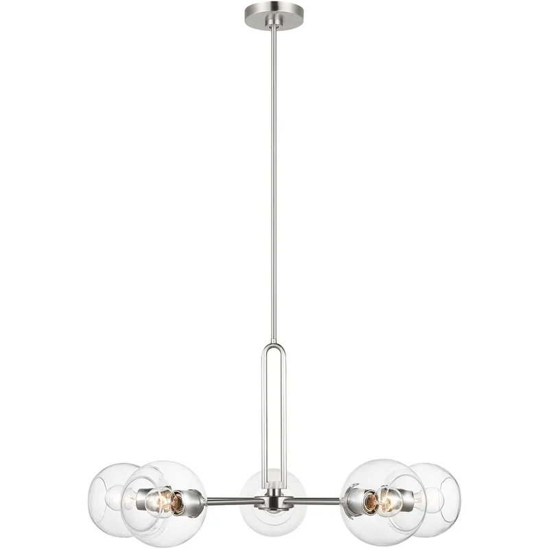 Holiday Sale Codyn 5 Light 34 inch Brushed Nickel Chandelier Ceiling Light