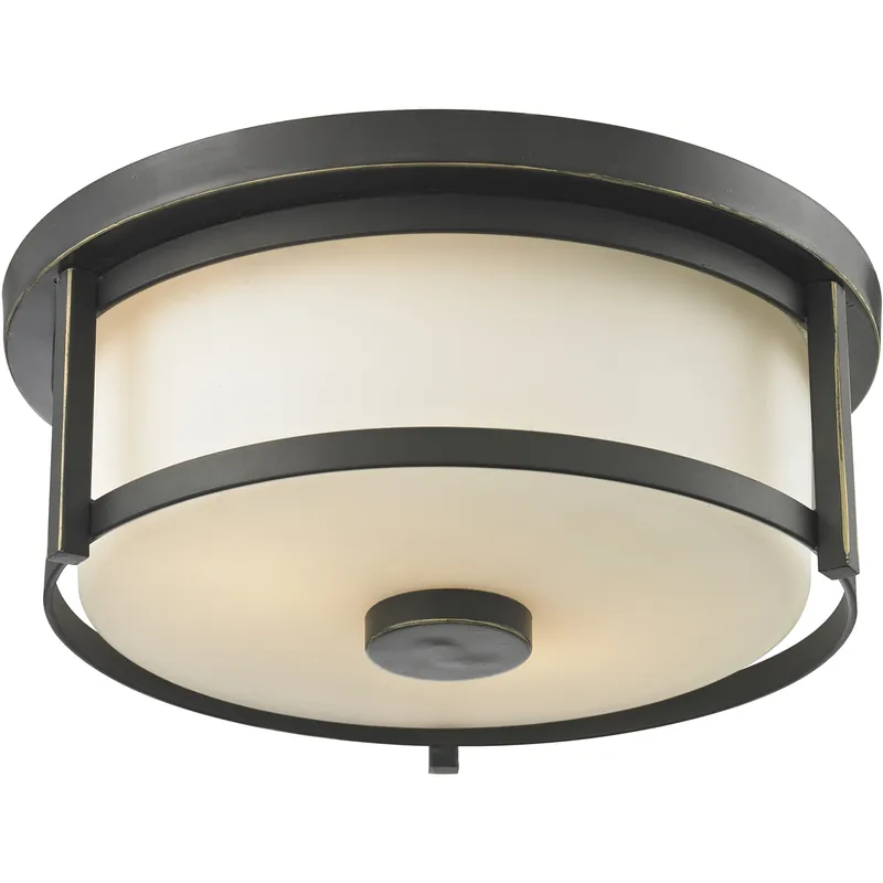 Wholesale Savannah 2 Light 11 inch Olde Bronze Flush Mount Ceiling Light
