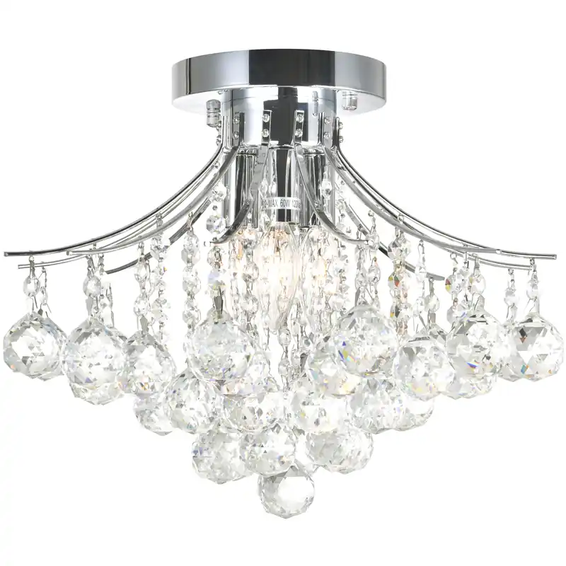 Princess 4 Light 16 inch Chrome Flush Mount Ceiling Light New Release