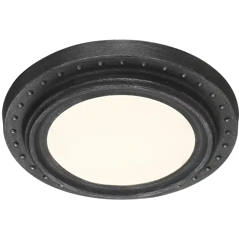 Edge Lit LED 9 inch Weathered Pewter Flushmount Ceiling Light Factory Price