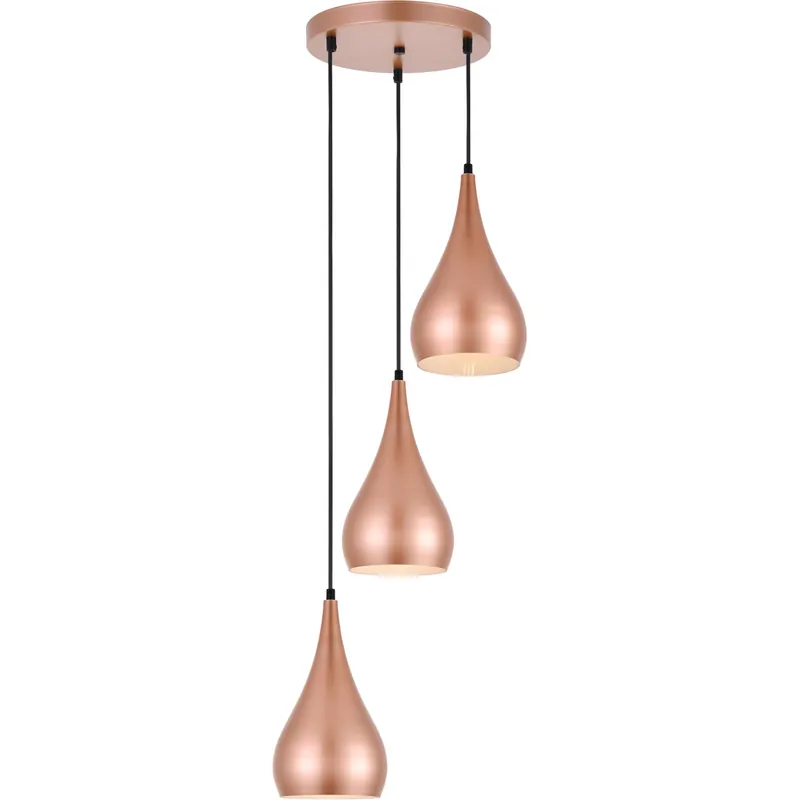 Nora 3 Light 14.5 inch Honey Gold Pendant Ceiling Light Affordable