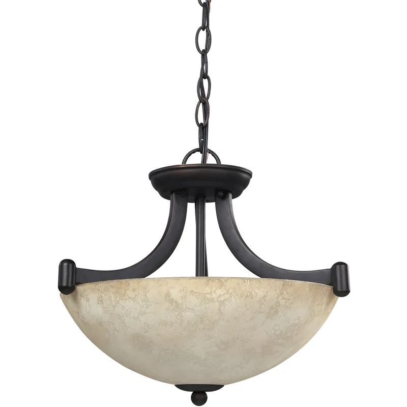 Discount Warren 3 Light 14.25 inch Rubbed Antique Bronze Chandelier Ceiling Light, Dual Mount