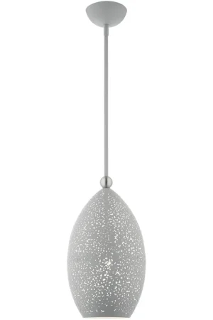 Charlton 1 Light 9 inch Nordic Gray with Brushed Nickel Accents Pendant Ceiling Light Must Have