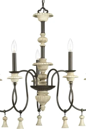 Bergamo 5 Light 26 inch Forged Bronze Chandelier Ceiling Light, Design Series Original