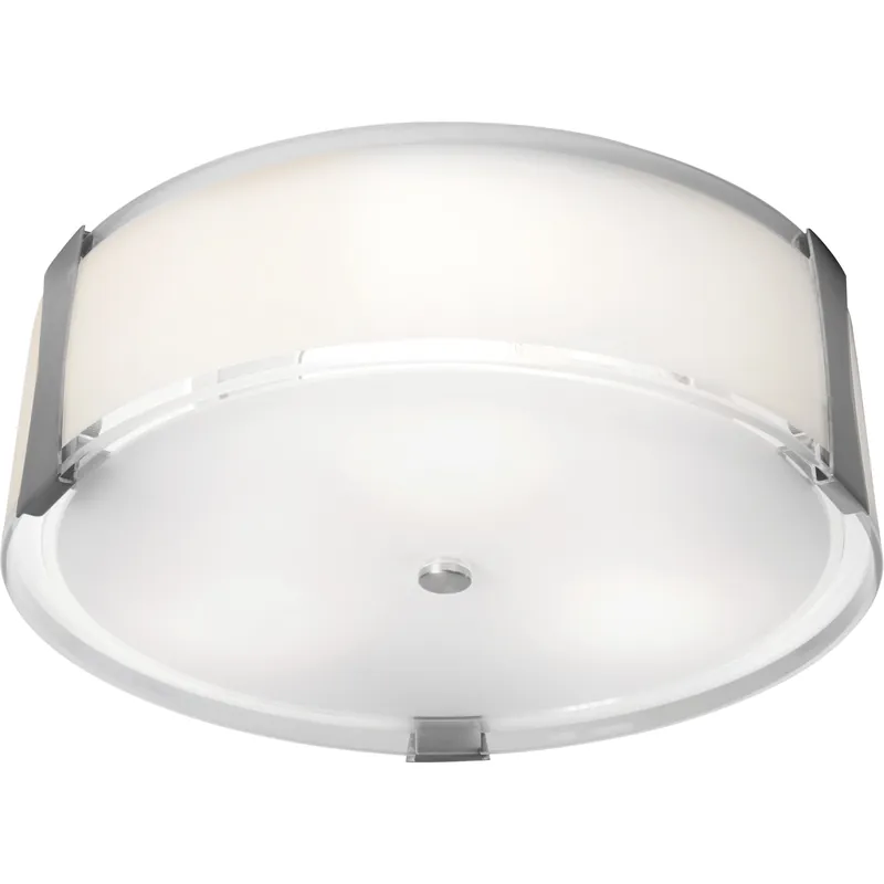 Editor’s Pick Tara 3 Light 18 inch Brushed Steel Flush Mount Ceiling Light in Incandescent