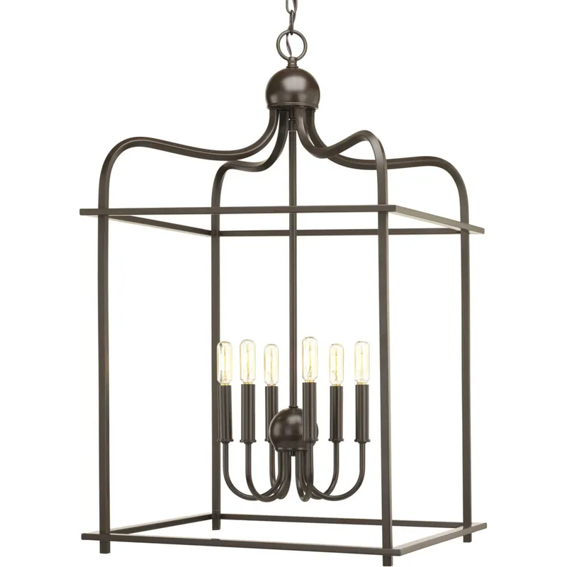 Stokley 6 Light 20 inch Antique Bronze Pendant Ceiling Light, Design Series Secure Checkout