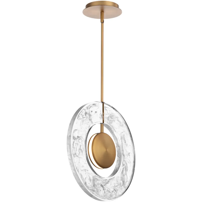Cymbal LED 19 inch Aged Brass Pendant Ceiling Light New Release