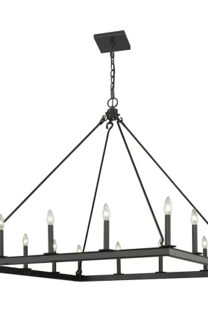 Best Choice Barclay 16 Light 45 inch Matte Black Chandelier Ceiling Light