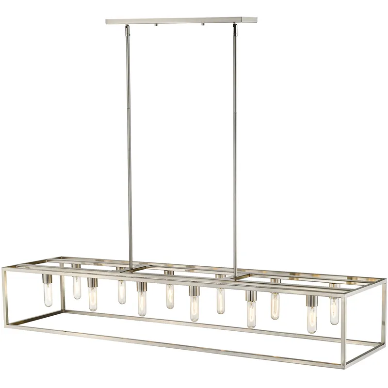 Cobar 12 Light 60 inch Satin Nickel Island Pendant Ceiling Light Modern