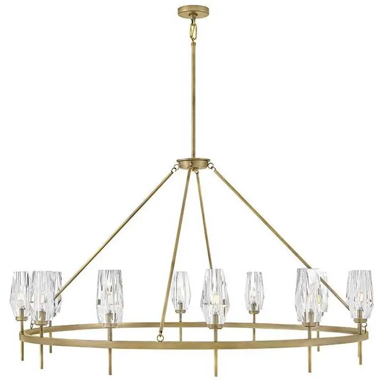 Ana 12 Light 58 inch Heritage Brass Chandelier Ceiling Light One Day Deal