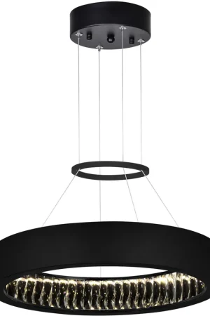Cheap Rosalina LED 20 inch Matte Black Down Chandelier Ceiling Light