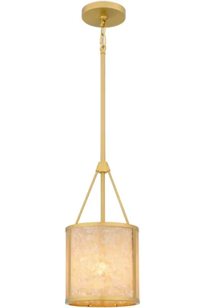 Best Seller Stoneland 1 Light 8 inch Brushed Gold Mini Pendant Ceiling Light, Small