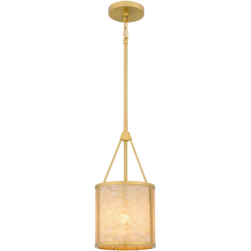 Best Seller Stoneland 1 Light 8 inch Brushed Gold Mini Pendant Ceiling Light, Small