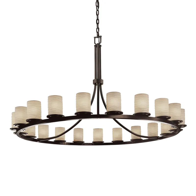 Limoges 21 Light 60 inch Matte Black Chandelier Ceiling Light in Waves, 14700 Lm LED Top Rated