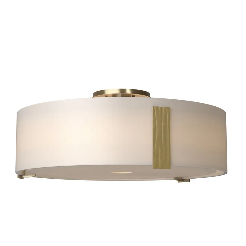 Impressions 3 Light 18.4 inch Modern Brass Semi-Flush Ceiling Light, Large Grab Now
