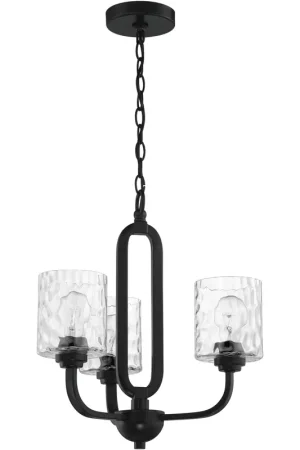 Collins 3 Light 18 inch Flat Black Chandelier Ceiling Light Bulk Order