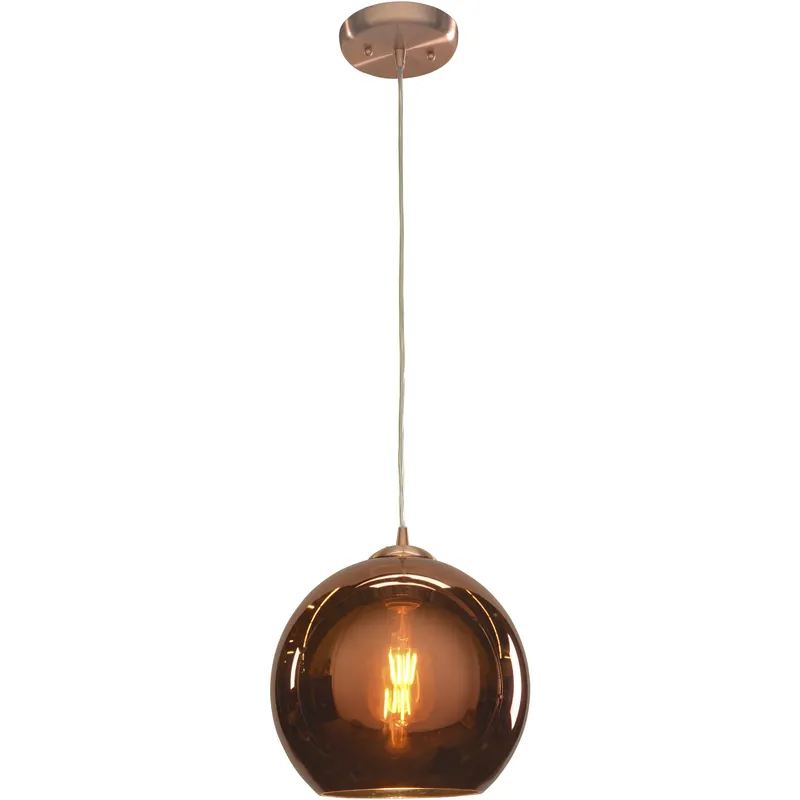 Glow LED 10 inch Brushed Copper Pendant Ceiling Light Limited Time