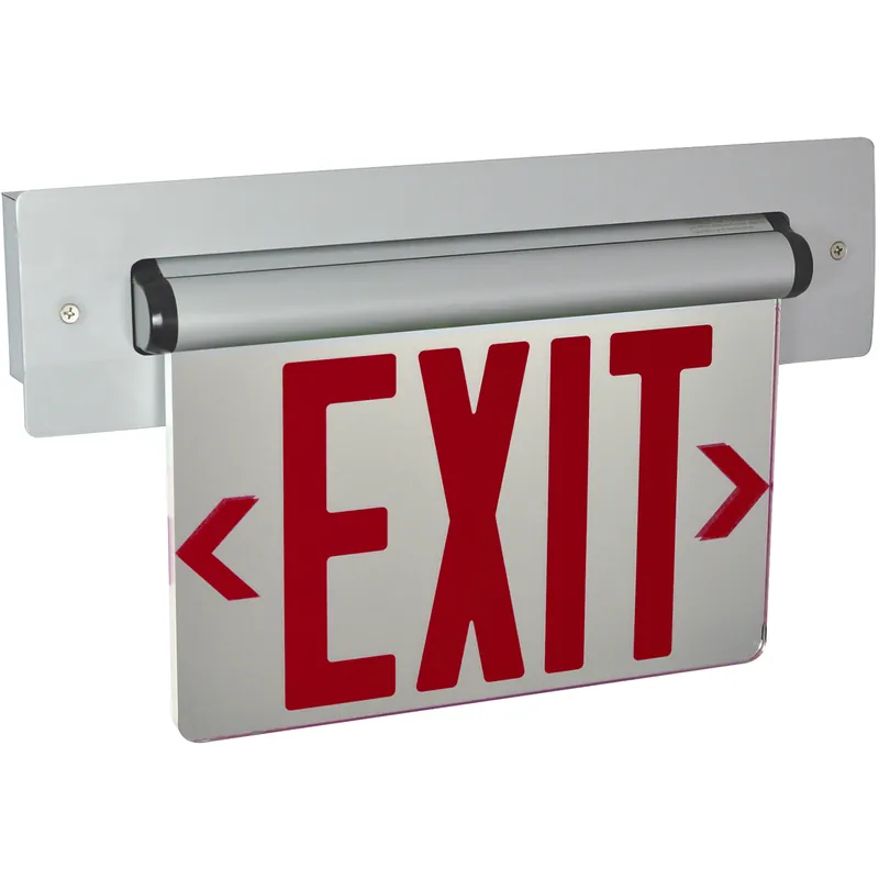 Aaliyah 1 Light Red Letters and White Housing Exit / Emergency Ceiling Light Free Returns
