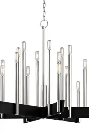 Abrams 18 Light 33.5 inch Polished Nickel Chandelier Ceiling Light Best Choice