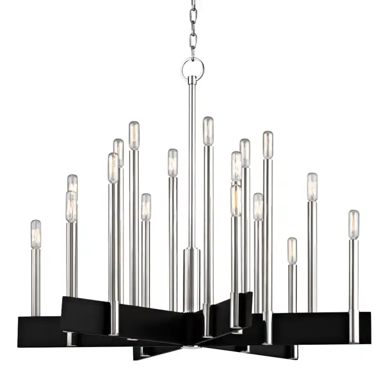 Abrams 18 Light 33.5 inch Polished Nickel Chandelier Ceiling Light Best Choice