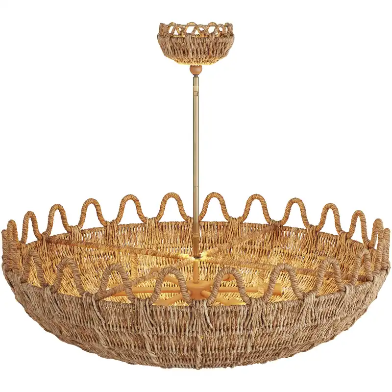 Mega Sale Mar 6 Light 46 inch Natural Chandelier Ceiling Light