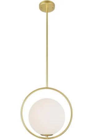Celeste LED 14 inch Medallion Gold Down Mini Pendant Ceiling Light Fan Favorite