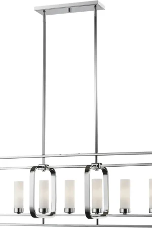 Certified Aideen 7 Light 42.25 inch Chrome Linear Chandelier Ceiling Light