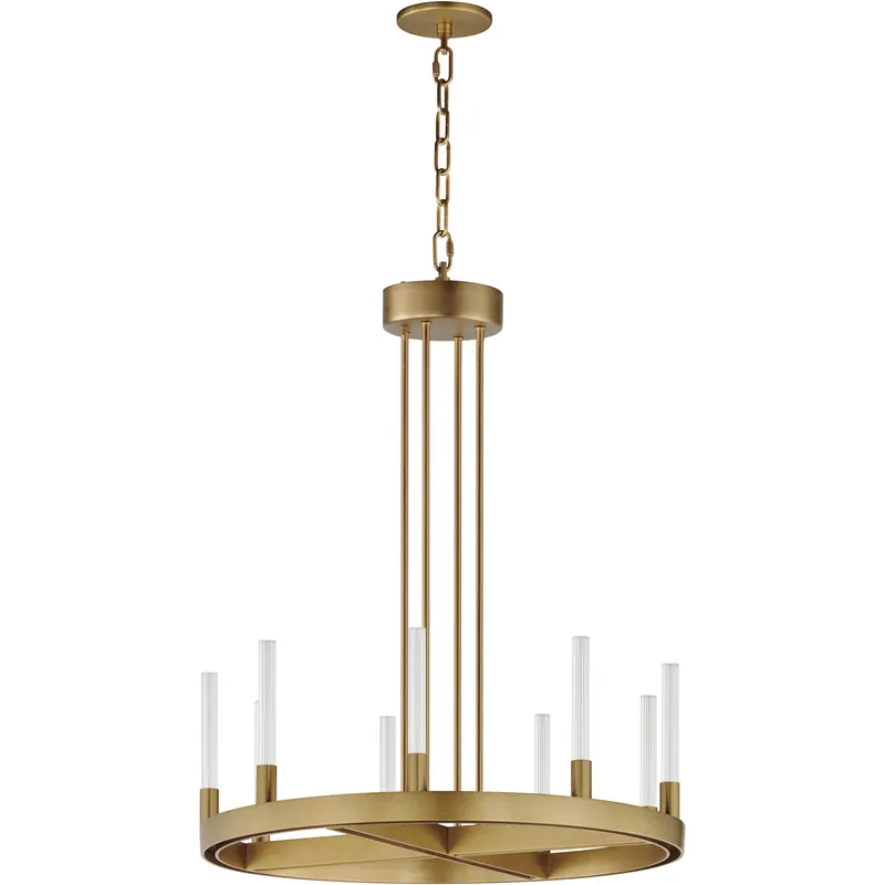 Ovation LED 23.5 inch Gold Single-Tier Chandelier Ceiling Light Free Returns