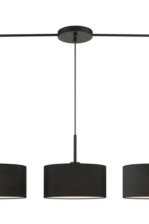 Budget Bainbridge 3 Light 13 inch Black Chandelier Ceiling Light, Large