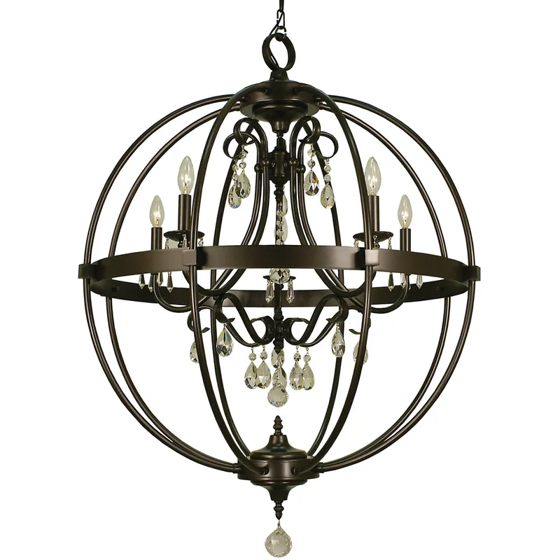 Best Choice Compass 5 Light 29 inch Matte Black Foyer Chandelier Ceiling Light