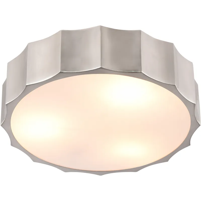 Next Day Delivery Canada 4 Light 15.7 inch Shiny Nickel Flush Mount Ceiling Light