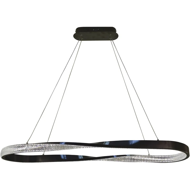 Grab Now Oakley LED 40 inch Black Dining Chandelier Ceiling Light