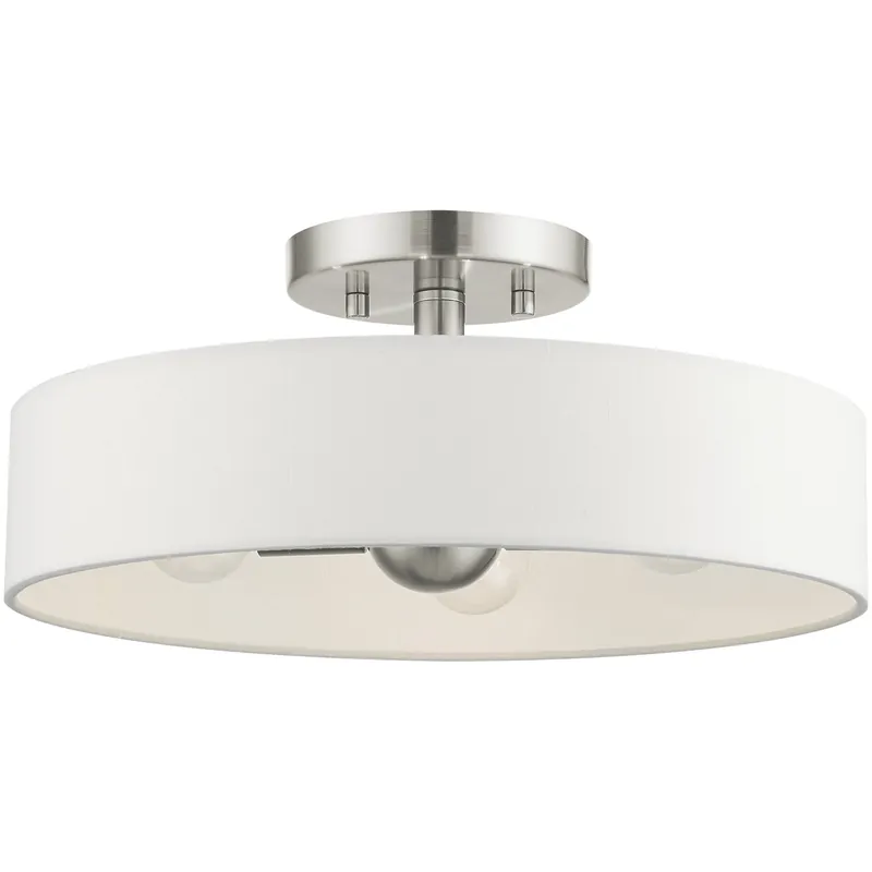 Money Back Guarantee Venlo 4 Light 14 inch Brushed Nickel Semi Flush Ceiling Light
