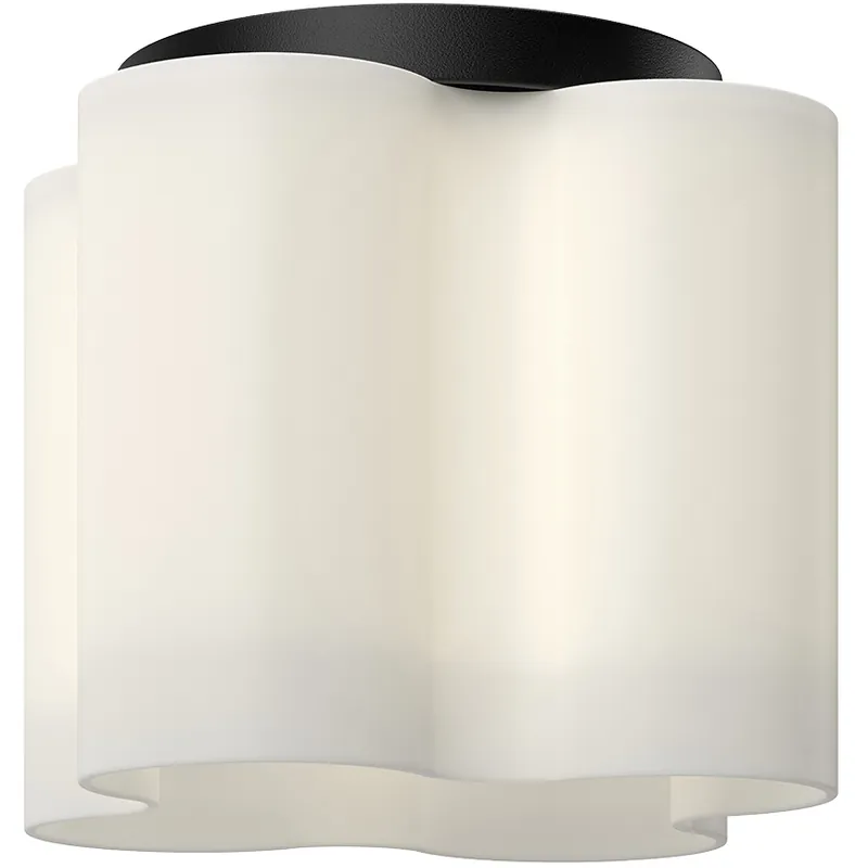 Clover LED 8.38 inch Black Flush Mount Ceiling Light Free Delivery