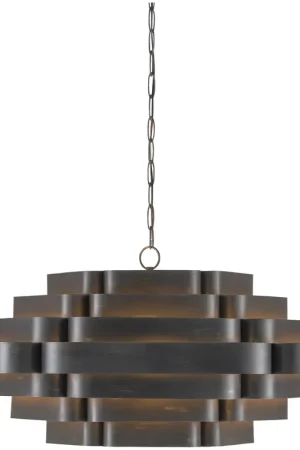 Buy Online Bailey 6 Light 48 inch French Black/Contemporary Gold Leaf Chandelier Ceiling Light