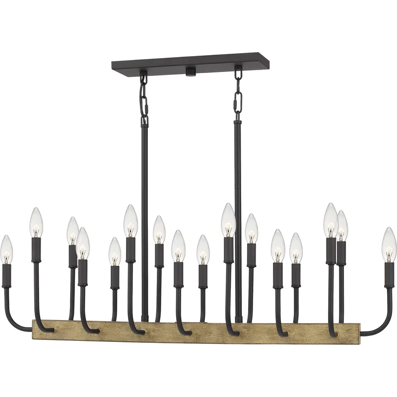 Today Only Coda 16 Light 39 inch Matte Black Island Light Ceiling Light