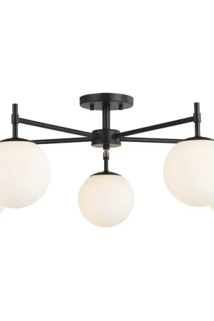 Armitage LED 32 inch Matte Black Semi-Flush Mount Ceiling Light Best Choice