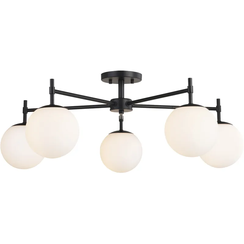 Armitage LED 32 inch Matte Black Semi-Flush Mount Ceiling Light Best Choice