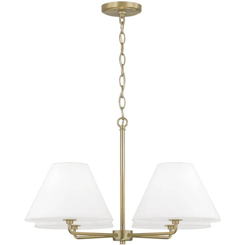 Parson 4 Light 27 inch Matte Brass Chandelier Ceiling Light Exclusive