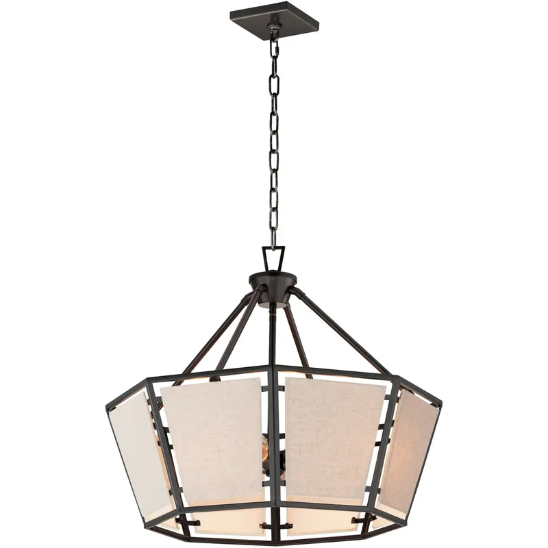 Montauk 4 Light 24 inch Black Chandelier Ceiling Light Free Returns