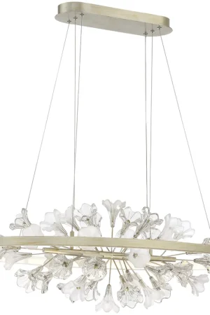 Bargain Clayton LED 19.75 inch Silver Chandelier Ceiling Light