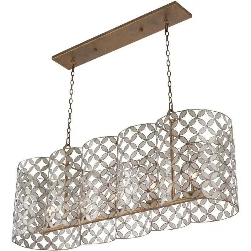Maurelle Island Linear Ceiling Light in Oxidized Gold Leaf Affordable