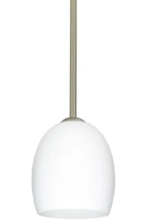 Best Price Lucia 1 Light Satin Nickel Stem Pendant Ceiling Light
