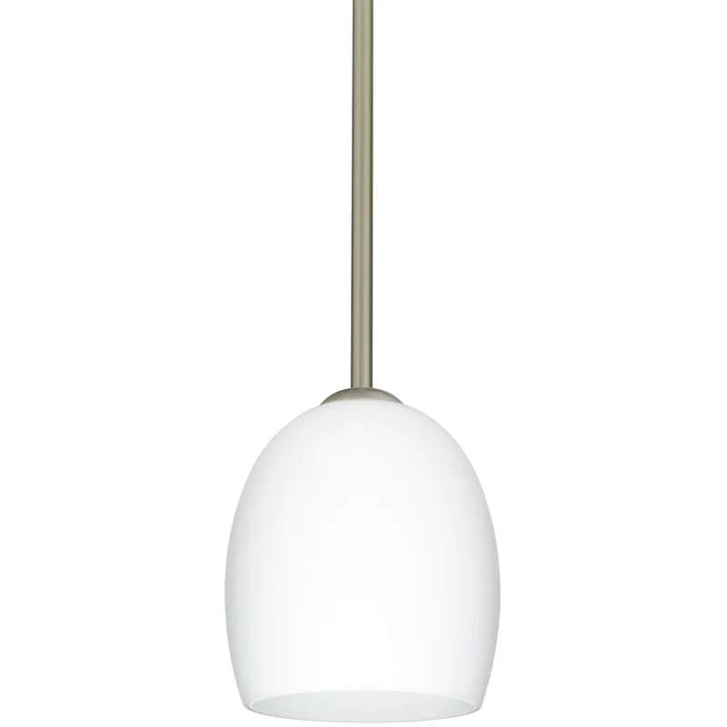 Best Price Lucia 1 Light Satin Nickel Stem Pendant Ceiling Light