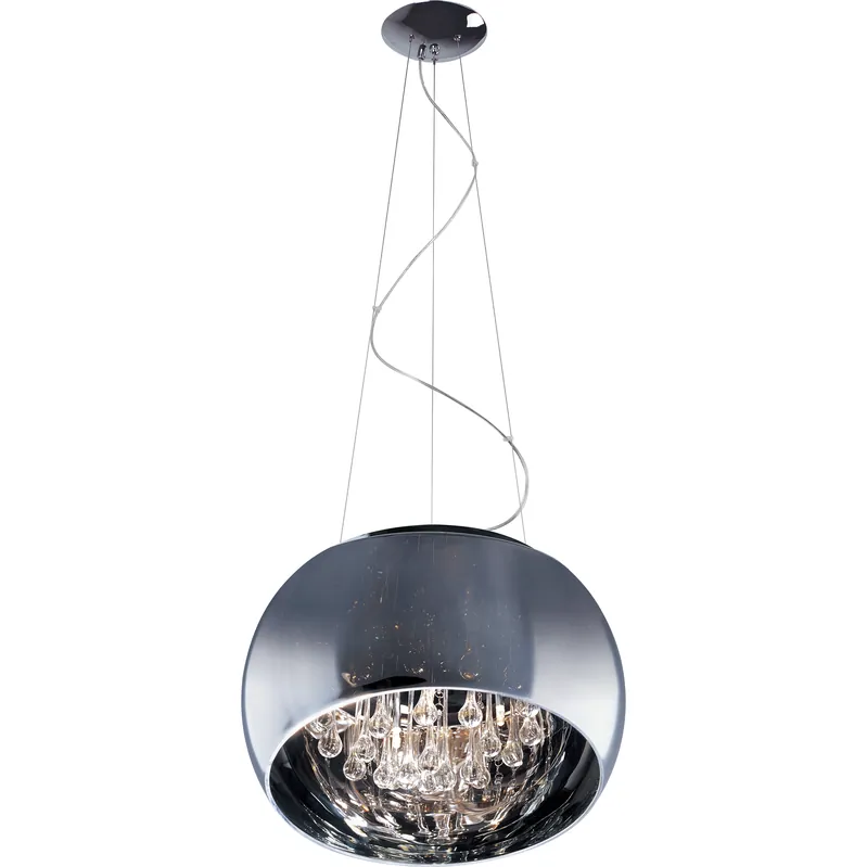 Sense 6 Light 19.75 inch Polished Chrome Single Pendant Ceiling Light Trending
