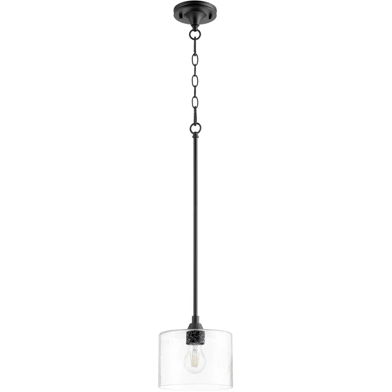 Dakota 1 Light 8 inch Noir Mini Pendant Ceiling Light Worldwide Shipping