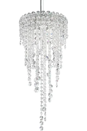 Buy Online Chantant 3 Light Polished Stainless Steel Mini Pendant Ceiling Light in Optic, Strand