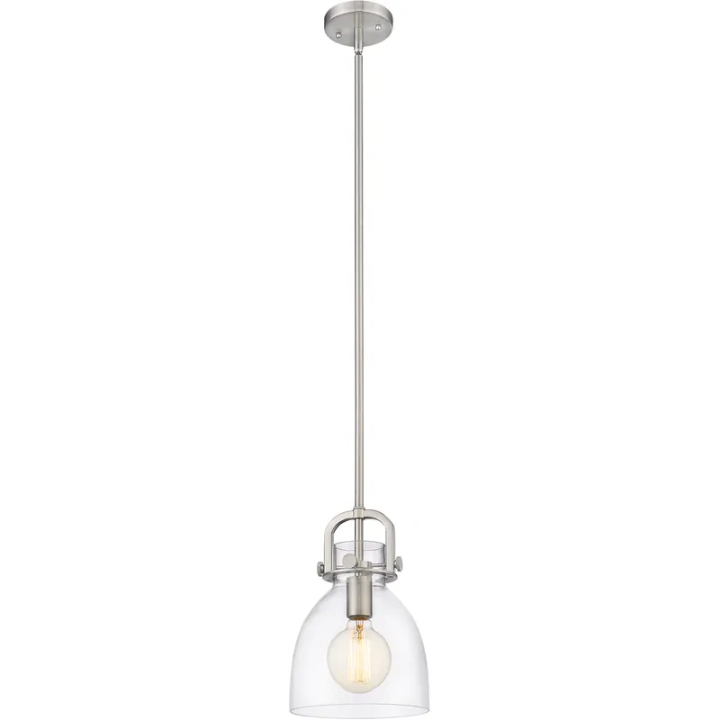 Holiday Sale Newton Newton Bell LED 8 inch Brushed Satin Nickel Mini Pendant Ceiling Light
